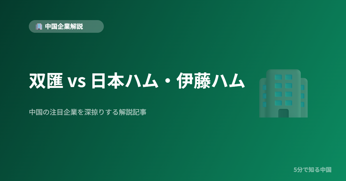 双匯 vs 日本ハム・伊藤ハム
