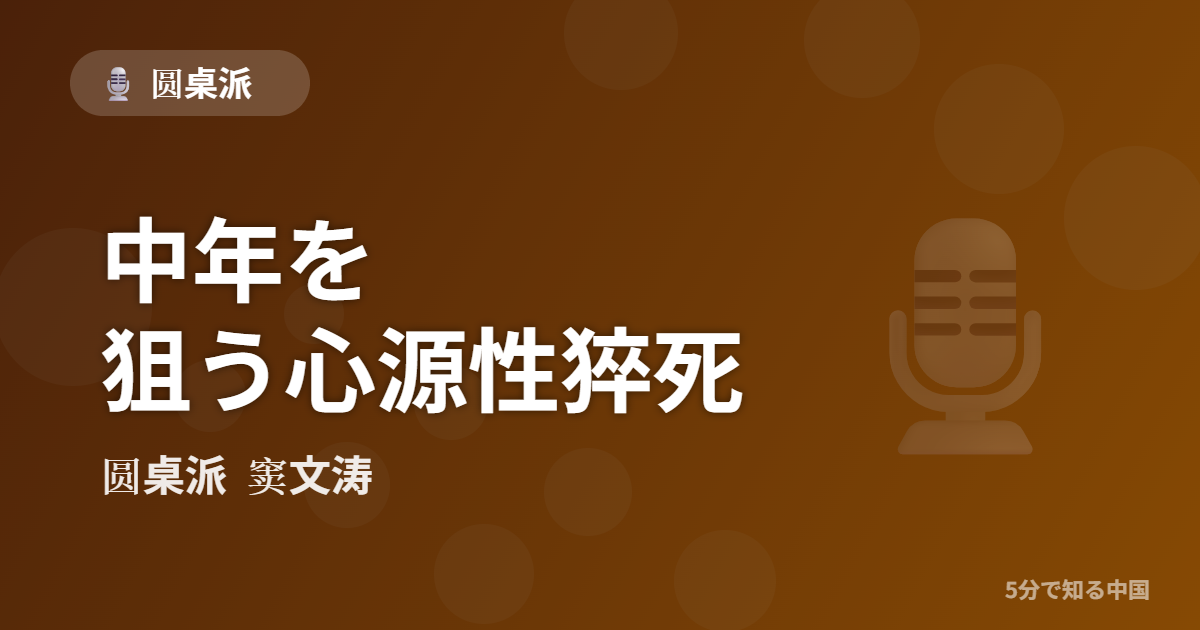圆桌派 第314回 中年を狙う心源性猝死 窦文涛のトーク番組イメージ画像