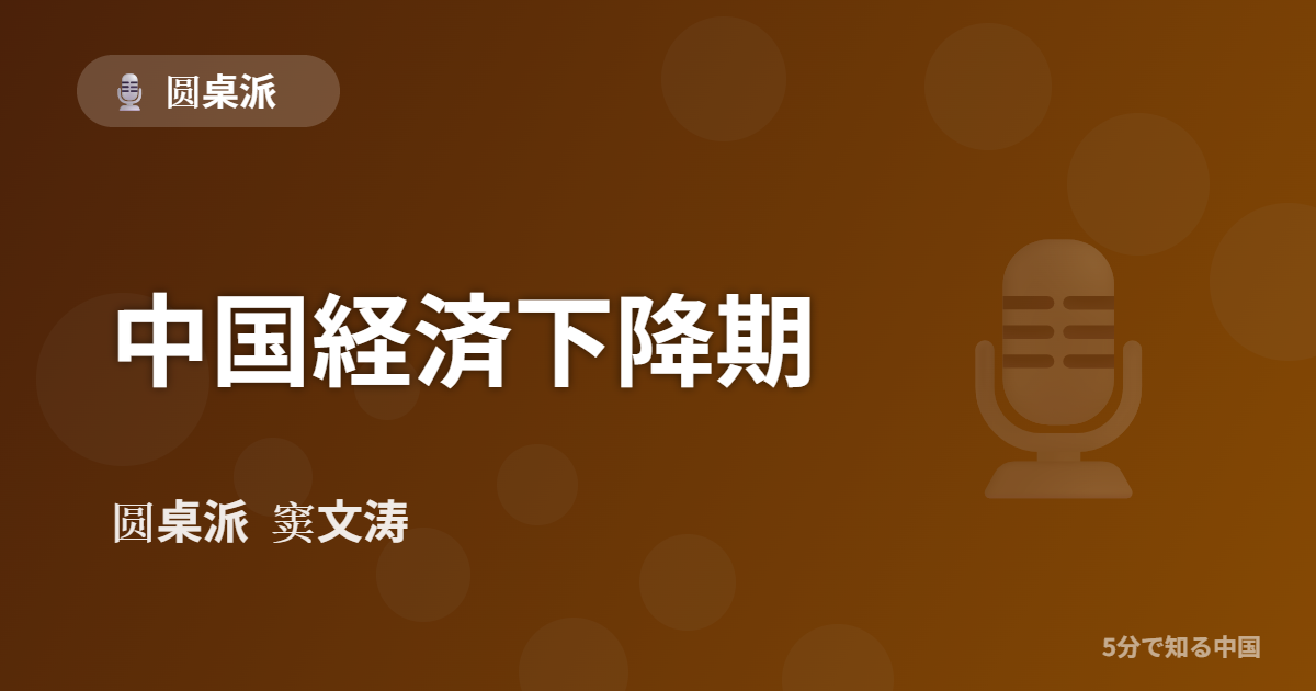 圆桌派 第353回 中国経済下降期 窦文涛のトーク番組イメージ画像