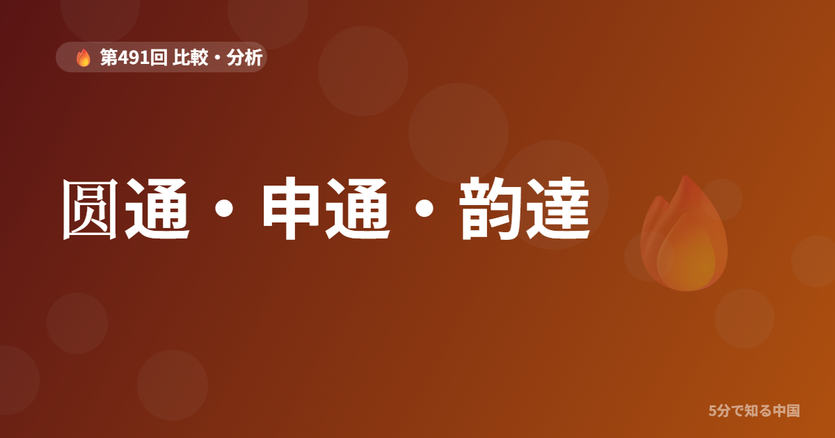 圆通・申通・韵達とは？中国宅配便を支配する「同郷ネットワーク」を5分で解説のイメージ画像