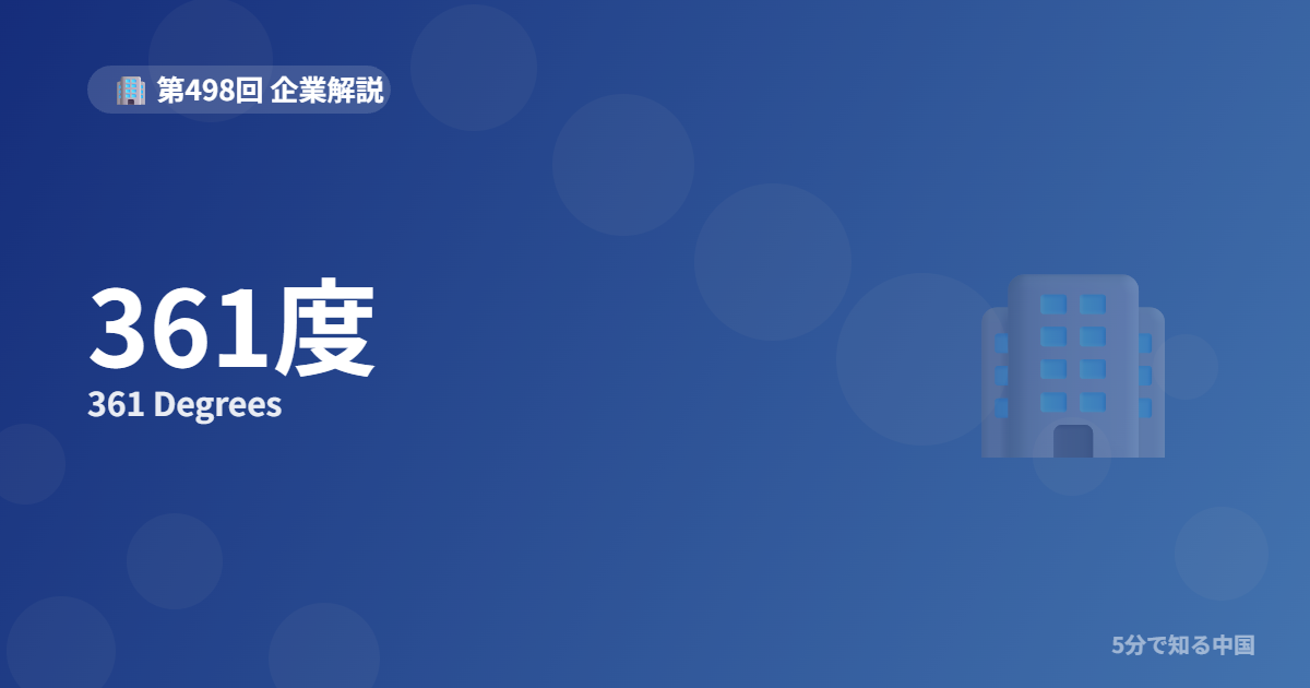 361度（361 Degrees）とは？「中国の靴の都」が生んだスポーツブランドのイメージ画像